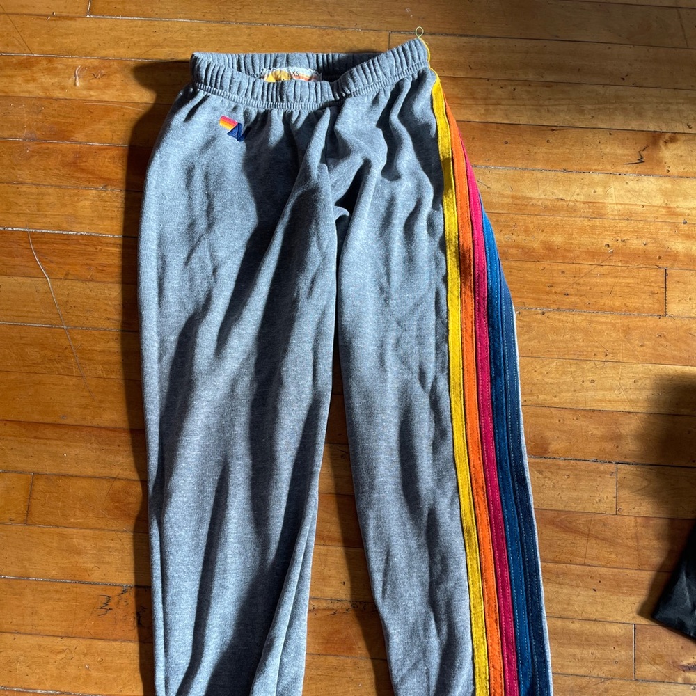 Aviator Nation Women’s 5 Stripe Sweatpants Heather Grey